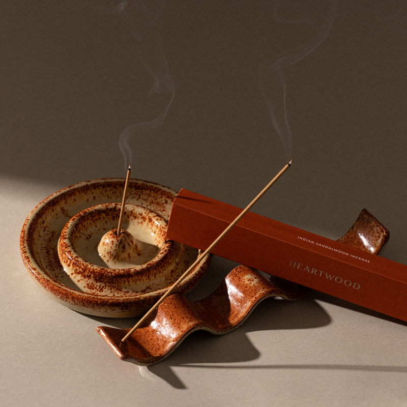 Porch Ceramics x Heartwood Incense Holder