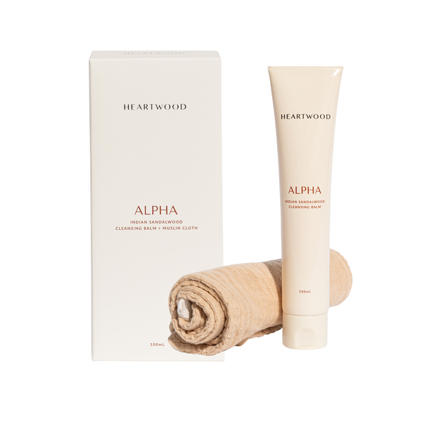 Alpha Indian Sandalwood Cleansing Balm + Muslin Cloth