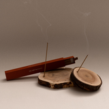 Indian Sandalwood Incense + Actual Heartwood Incense Burner Bundle