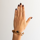 'AMANDA' 20 Bead Indian Sandalwood Mala Bracelet - Silver