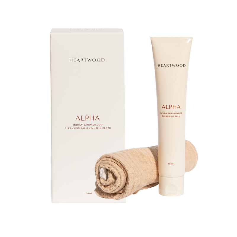 Alpha Indian Sandalwood Cleansing Balm + Muslin Cloth