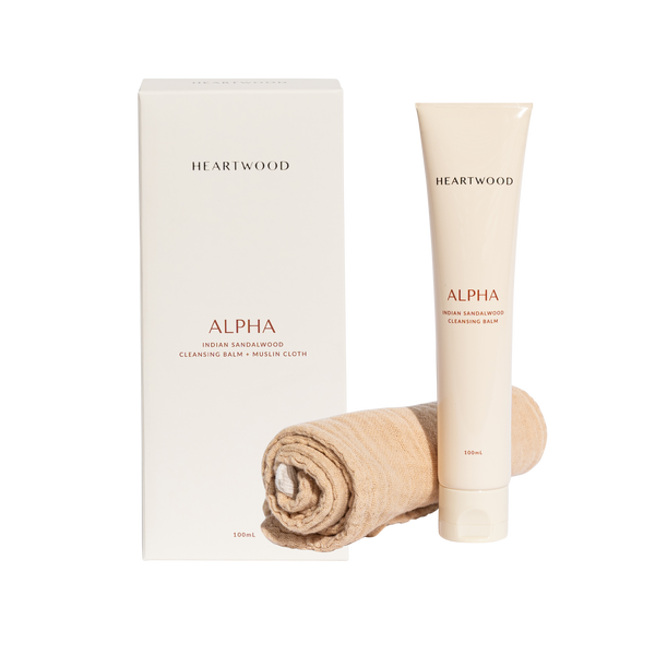Alpha Indian Sandalwood Cleansing Balm + Muslin Cloth