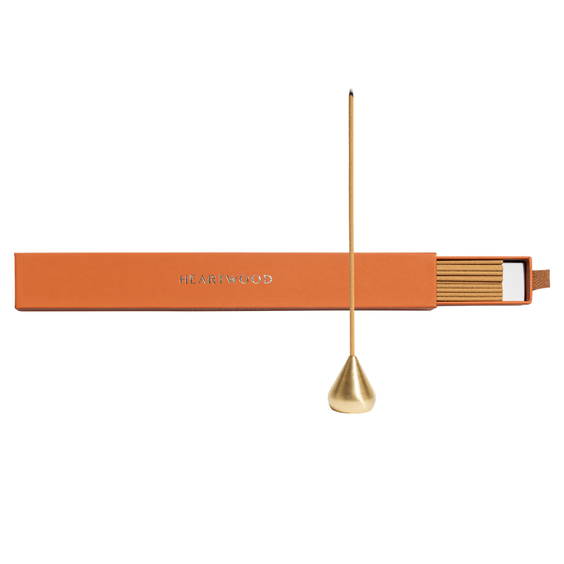 Indian Sandalwood Incense + Brass Burner