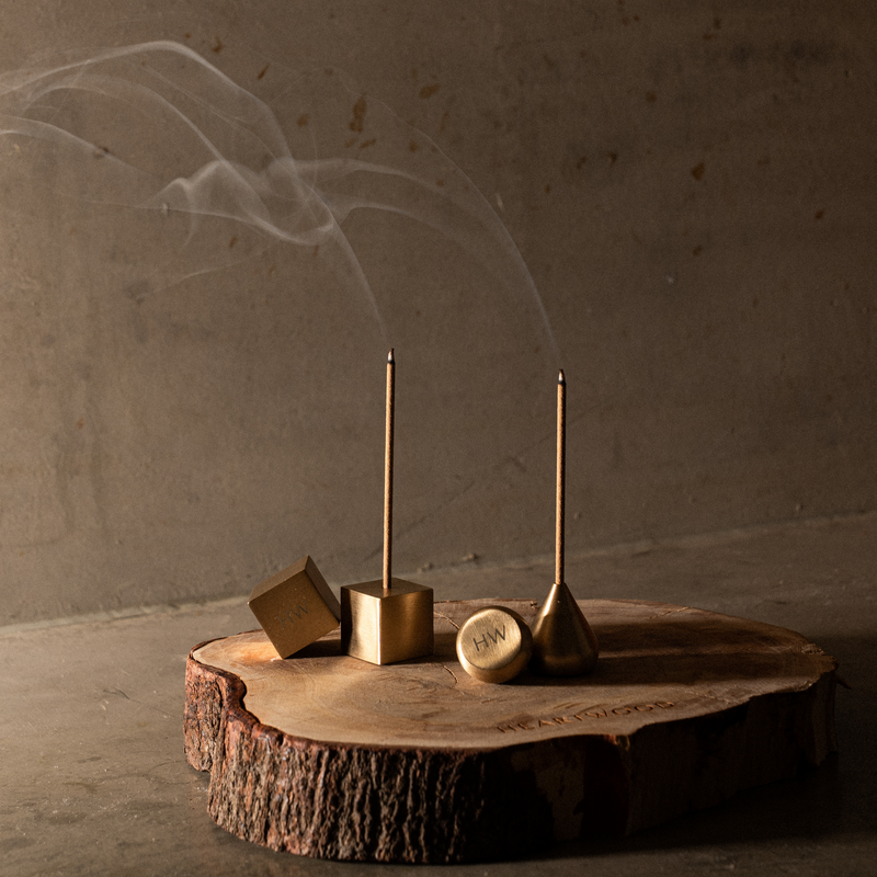 Heartwood Brass Incense Holders