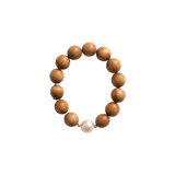 ‘MIA’ Indian Sandalwood Single Pearl Mala Bracelet