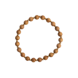 'AMANDA' 20 Bead Indian Sandalwood Mala Bracelet - Gold