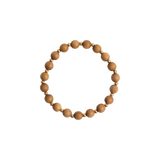 'AMANDA' 20 Bead Indian Sandalwood Mala Bracelet - Gold