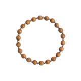 'AMANDA' 20 Bead Indian Sandalwood Mala Bracelet - Silver