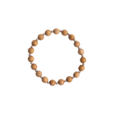 'AMANDA' 20 Bead Indian Sandalwood Mala Bracelet - Silver
