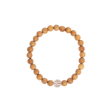 APRIL BIRTHSTONE Indian Sandalwood Mala Bracelet