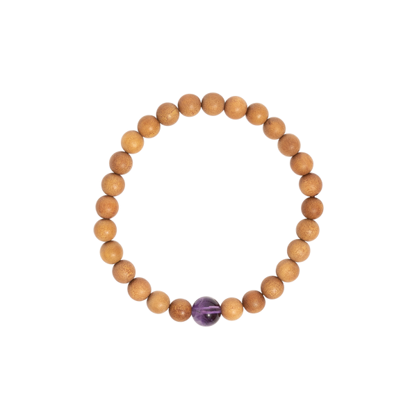 Heartwood FEBRUARY BIRTHSTONE Indian sandalwood mala Heartwood