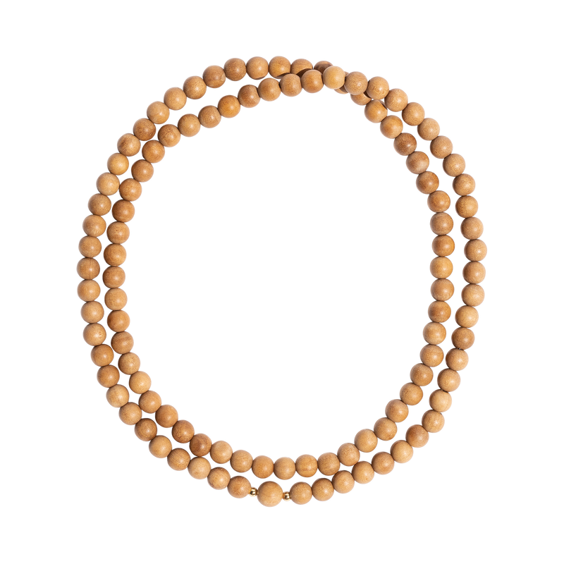 "MAL" Traditional 108 Bead Indian Sandalwood Mala Necklace