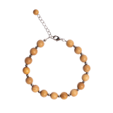 'LAURA' 16 Bead Indian Sandalwood Mala Bracelet - Silver