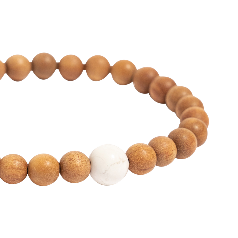 Heartwood JUNE BIRTHSTONE Indian sandalwood mala Heartwood