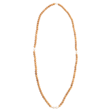 'CLAIRE' 108 Bead Indian Sandalwood Mala Necklace with 5 Fresh Water Pearls
