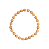 'FELICITY' 25 Bead Indian Sandalwood Mala Bracelet - Gold