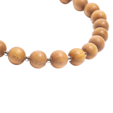 'FELICITY' 25 Bead Indian Sandalwood Mala Bracelet - Silver