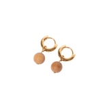 Indian Sandalwood Drop Gold Earrings
