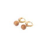 Indian Sandalwood Drop Gold Earrings