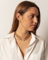 Indian Sandalwood Drop Gold Earrings