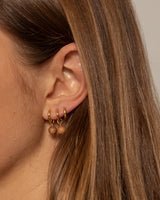 Indian Sandalwood Drop Gold Earrings